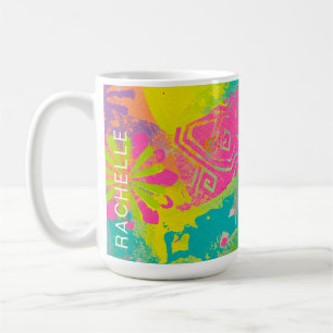 Neon Dreams Abstract Coffee Mug