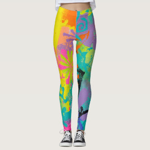 Neon Dreams Abstract Leggings