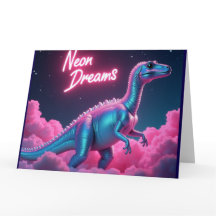 Neon Dreams - Birthday Card