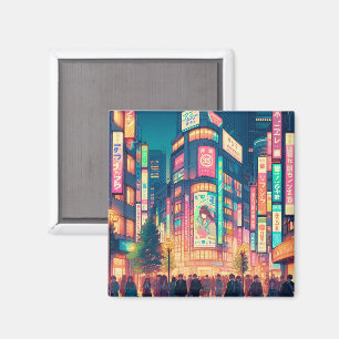 Neon Dreams of Shibuya Magnet