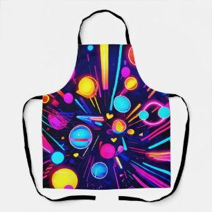 Neon Dreams - Psychedelic Shapes & Colours Apron