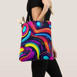 Neon Dreamscape Art Tote Bag