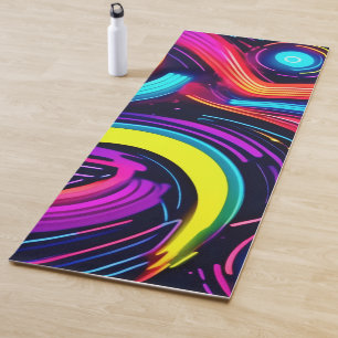 Neon Dreamscape Art Yoga Mat