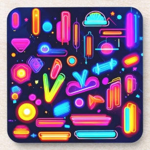 Neon Dreamscape Symphony Coaster