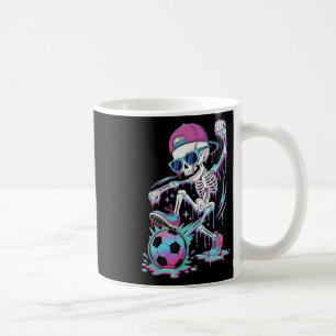 Neon Drip Skeleton Soccer Player Graffiti Street S Coffee Mug