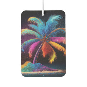 Neon Dusk: A Surreal Island Dream  Car Air Freshener