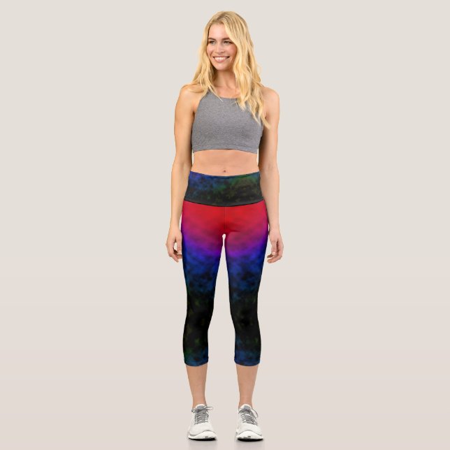 Neon Dusk Capri Leggings (Front)