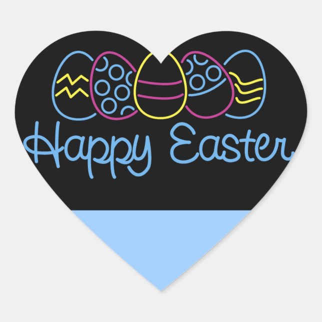 Neon Eggs - Heart Sticker (Front)