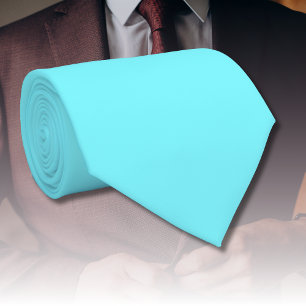 Neon Electric Blue Solid Colour Classic Tie