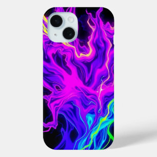 Neon Electric Fluid Flames Phone Case