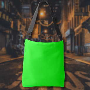 Neon Electric Green Solid Colour Classic Crossbody Bag