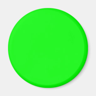 Neon Electric Green Solid Colour Classic Magnet