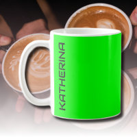 Neon Electric Green Solid Colour | Personalised