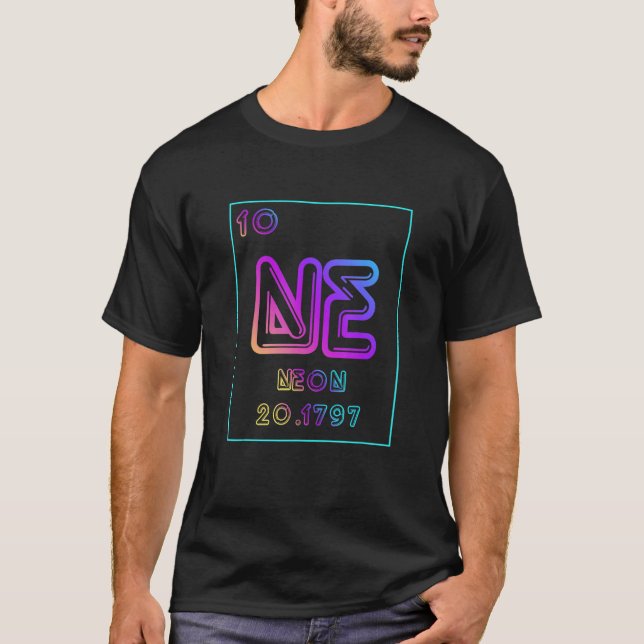 Neon Element Of The Chemistry Periodic Table For S T-Shirt (Front)