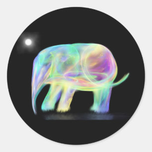 Neon Elephant Stickers