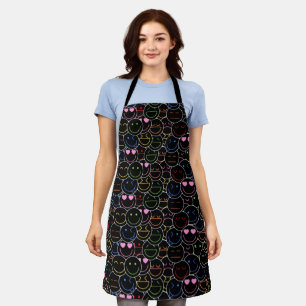 Neon Emoji Vibes Apron: Cook in Style! Apron