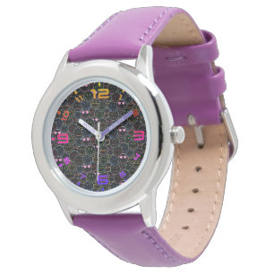 Neon Emoticons Watch: Retro Vibes with a Smile Watch