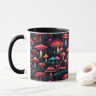 Neon Enchanted Mushroom Forest Mug