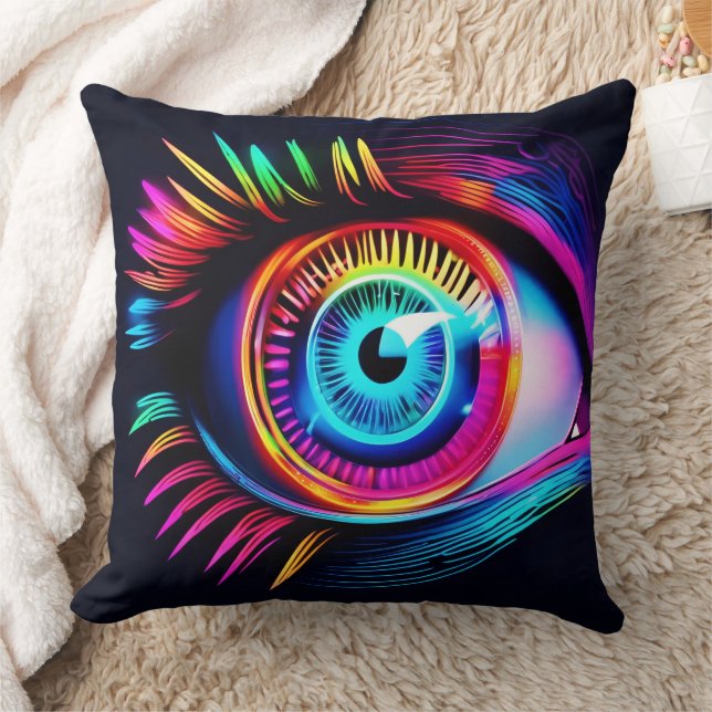 Neon Eye Dream Cushion (Blanket)