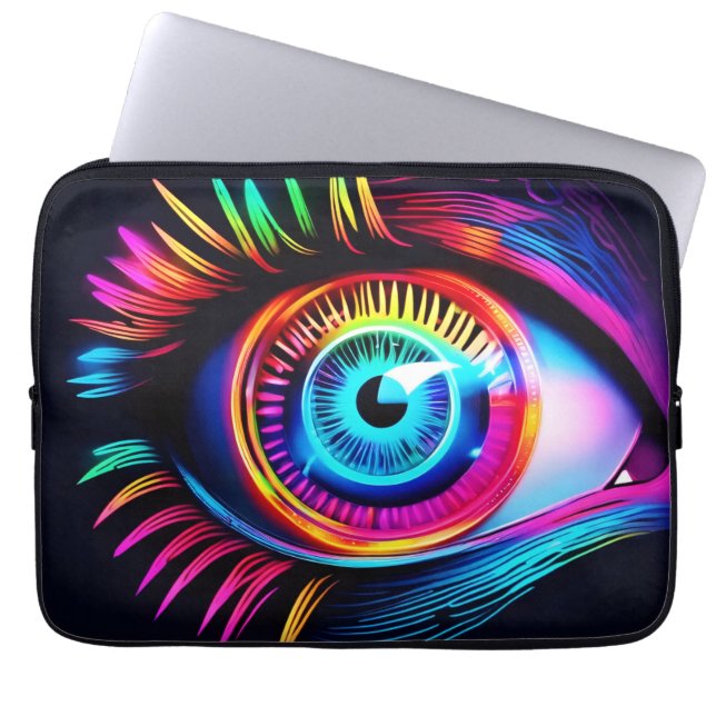 Neon Eye Dream Laptop Sleeve (Front)