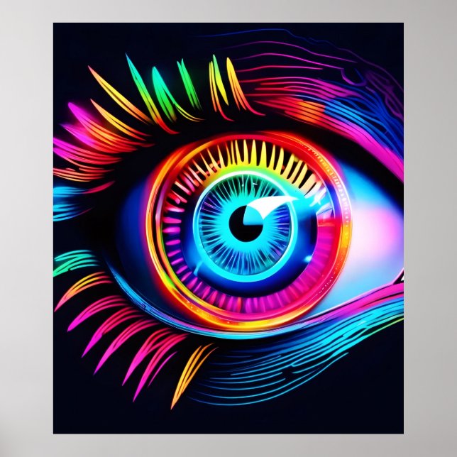 Neon Eye Dream Poster (Front)
