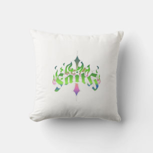 Neon Faith - Gotic Cross Flame Art Cushion