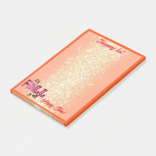 Neon Fall Autumn Customise Text and Colour Post-it Notes