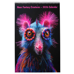 Neon Fantasy Creatures – 2026 Calendar