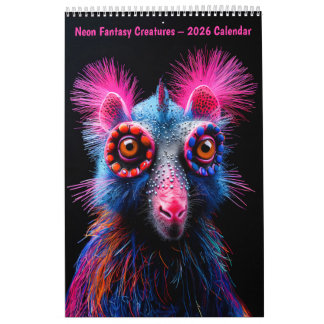 Neon Fantasy Creatures – 2026 Calendar