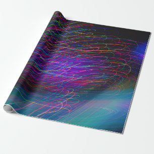 Neon Fibre Optics Wrapping Paper