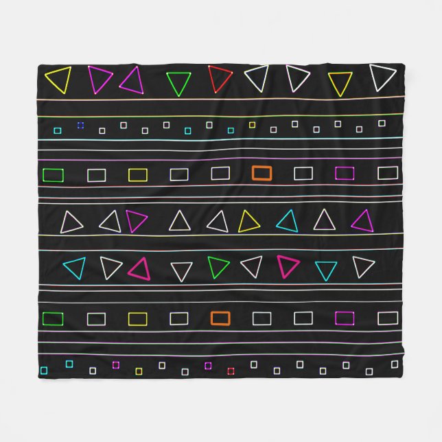 Neon Fiesta Fleece Blanket (Front (Horizontal))