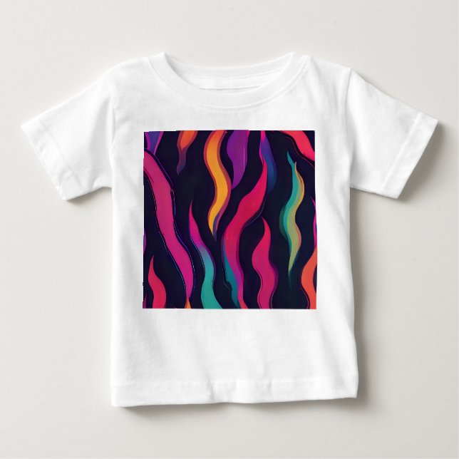 Neon Fire Flame Baby T-Shirt (Front)