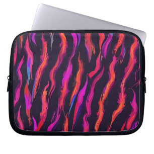 Neon Fire Flame Laptop Sleeve