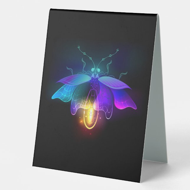 Neon Firefly on black (Front)