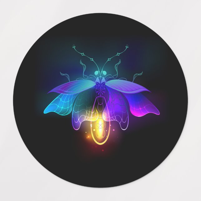 Neon Firefly on black (Design 1)