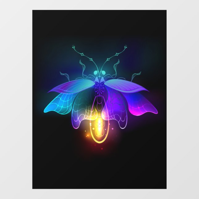 Neon Firefly on black (Sheet)