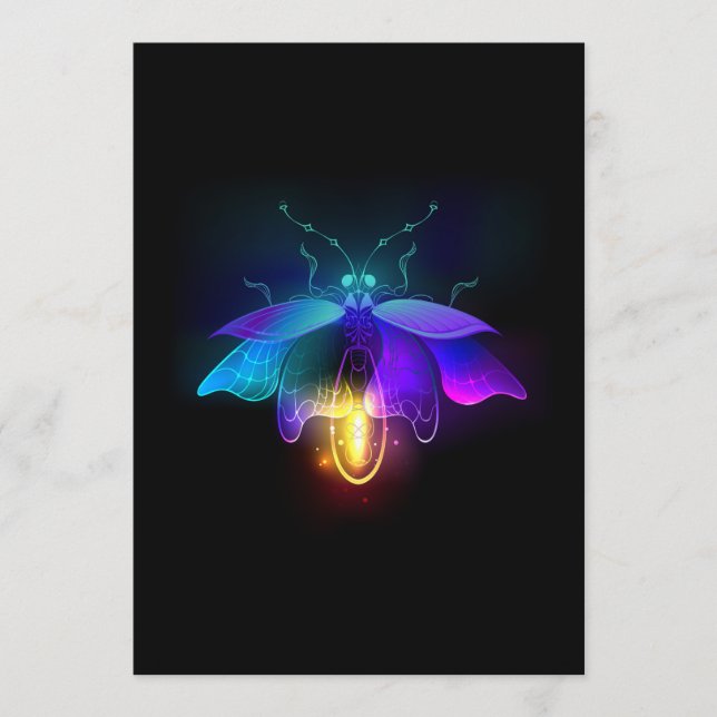 Neon Firefly on black Advice Card (Front)