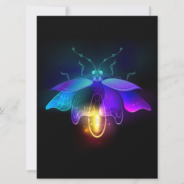 Neon Firefly on black Announcement (Front)