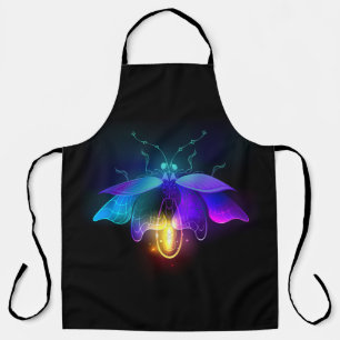 Neon Firefly on black Apron