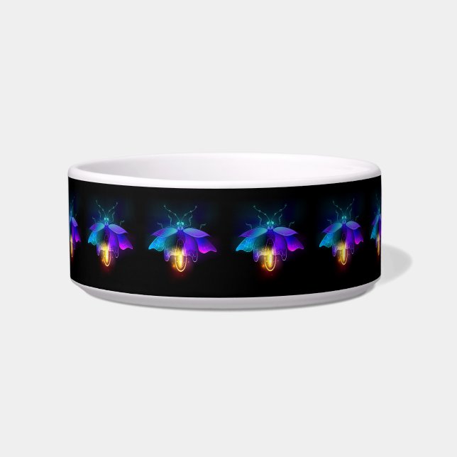 Neon Firefly on black Bowl (Front)