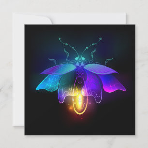 Neon Firefly on black Card