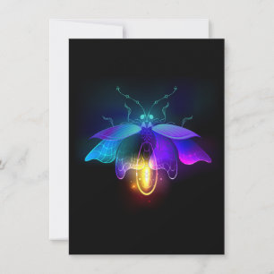 Neon Firefly on black Card