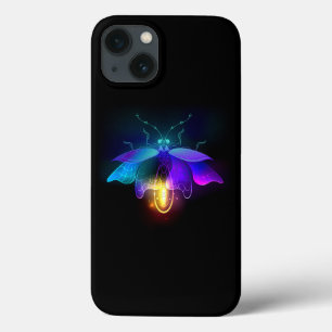 Neon Firefly on black iPhone 13 Case