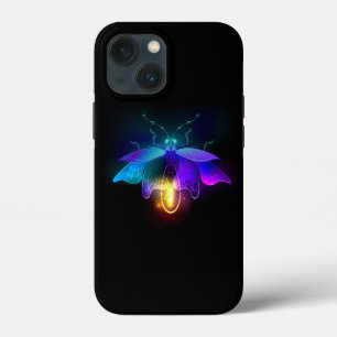Neon Firefly on black iPhone 13 Mini Case
