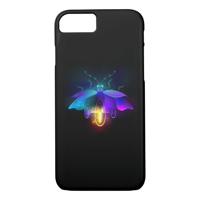 Neon Firefly on black Case-Mate iPhone Case (Back)