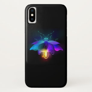 Neon Firefly on black iPhone X Case