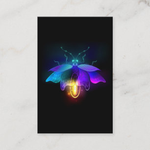 Neon Firefly on black Discount Card