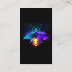 Neon Firefly on black Discount Card