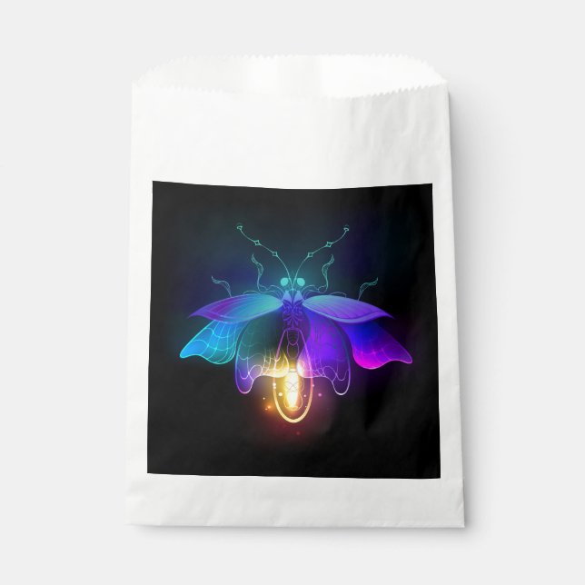 Neon Firefly on black Favour Bag (Front)
