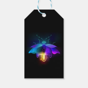 Neon Firefly on black Gift Tags